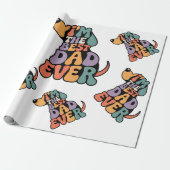 Beste vader ooit hond grafisch cadeaupapier (Uitgerold)