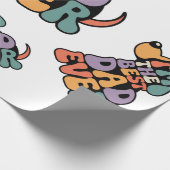 Beste vader ooit hond grafisch cadeaupapier (Hoek)