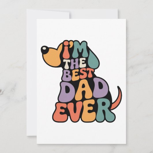 Beste vader ooit hond grafisch kaart (Voorkant)