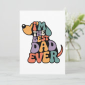 Beste vader ooit hond grafisch kaart (Staand voorkant)