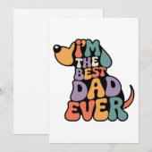 Beste vader ooit hond grafisch kaart (Voorkant / Achterkant)