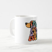 Beste vader ooit hond grafisch koffiemok (Voorkant links)