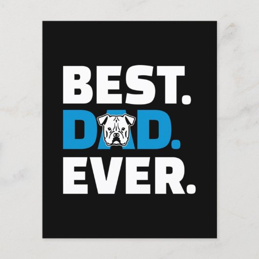 Beste vader ooit | Hondenliefhebber Cadeau Flyer (Voorkant)
