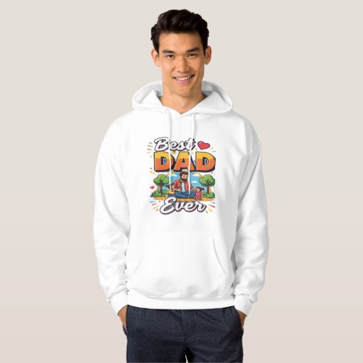 Beste vader ooit hoodie (Voorkant volledig)