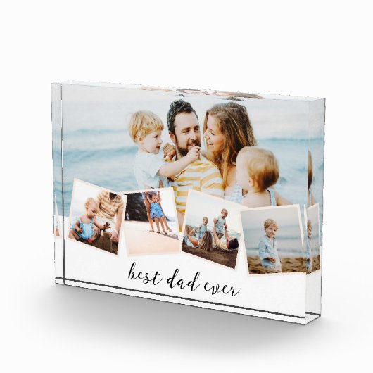 Beste vader ooit horizontaal blok fotoblok (Rechts)