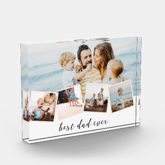 Beste vader ooit horizontaal blok fotoblok (Links)