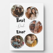 Beste vader ooit houten achtergrond 1 fotoplaat (voorkant)