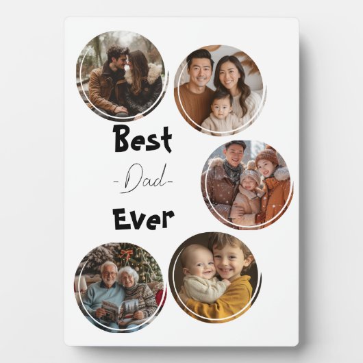 Beste vader ooit houten achtergrond 1 fotoplaat (voorkant)