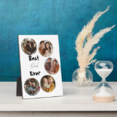 Beste vader ooit houten achtergrond 1 fotoplaat (Zijkant)