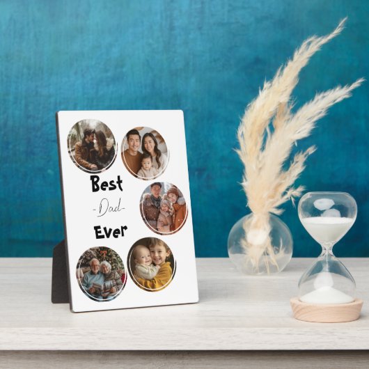 Beste vader ooit houten achtergrond 1 fotoplaat (Zijkant)