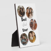 Beste vader ooit houten achtergrond 1 fotoplaat (Zijkant)