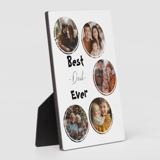 Beste vader ooit houten achtergrond 1 fotoplaat (Zijkant)