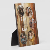 Beste vader ooit houten achtergrond 5 collage foto fotoplaat (Zijkant)