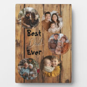 Beste vader ooit houten achtergrond  fotoplaat (voorkant)