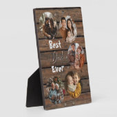 Beste vader ooit houten achtergrond oude rustieke fotoplaat (Zijkant)