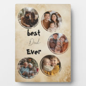 Beste vader ooit houten achtergrond rustiek fotoplaat (voorkant)