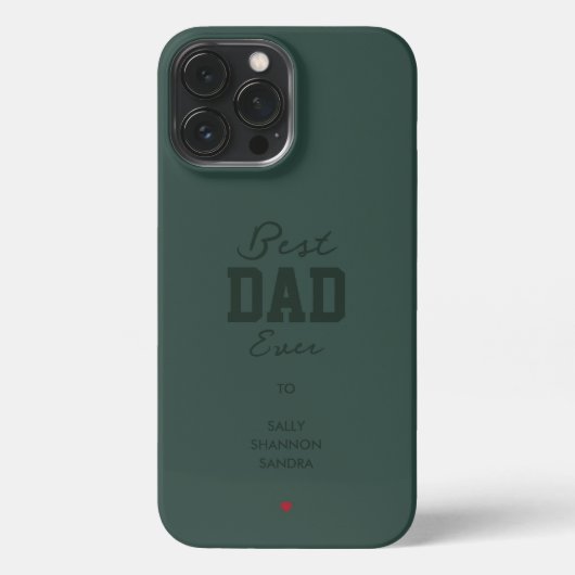 Beste vader ooit Hunter Green iPhone Hoesje (Achterkant)