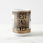 Beste vader ooit in rustieke houten ingelijste fot koffiemok (Center)