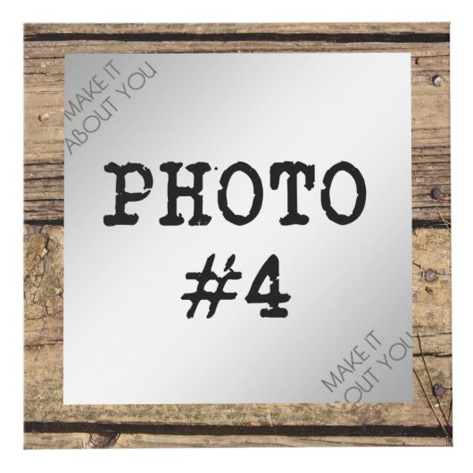 Beste vader ooit in rustieke houten ingelijste fot kubus (Rechts)