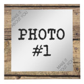 Beste vader ooit in rustieke houten ingelijste fot kubus (Voorkant)