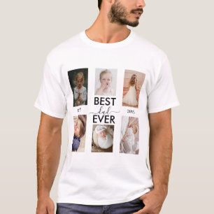 Beste vader ooit jaar en afbeeldingen t-shirt