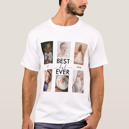 Beste vader ooit jaar en afbeeldingen t-shirt (Voorkant)