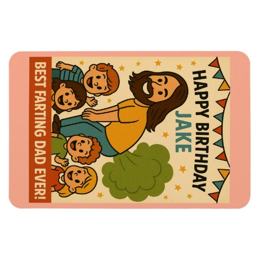 Beste vader ooit jarig magneet (Horizontaal)