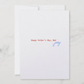 Beste vader ooit Kaart, gepersonaliseerde Vaderdag Kaart (Achterkant)