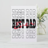 Beste vader ooit Kaart, gepersonaliseerde Vaderdag Kaart (Staand voorkant)