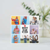 Beste vader ooit Kaart Photo Collage Vaderdag Gift (Staand voorkant)