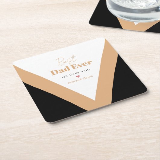 Beste vader ooit kartonnen onderzetters (Schuin)