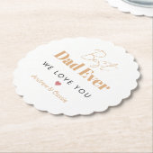 Beste vader ooit kartonnen onderzetters (Gekanteld)