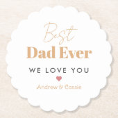 Beste vader ooit kartonnen onderzetters (Voorkant)