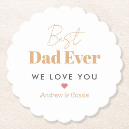 Beste vader ooit kartonnen onderzetters