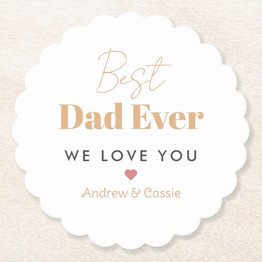 Beste vader ooit kartonnen onderzetters (Voorkant)