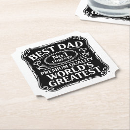 Beste vader ooit kartonnen onderzetters