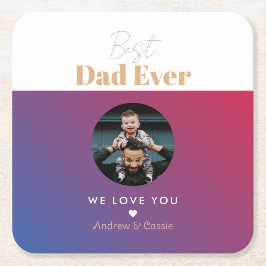 Beste vader ooit kartonnen onderzetters (Voorkant)