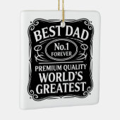 Beste vader ooit keramisch ornament (Rechts)