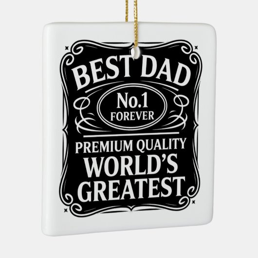 Beste vader ooit keramisch ornament (Rechts)
