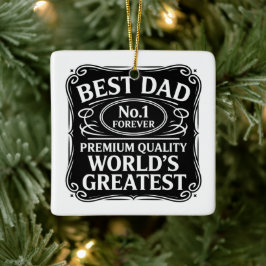 Beste vader ooit keramisch ornament