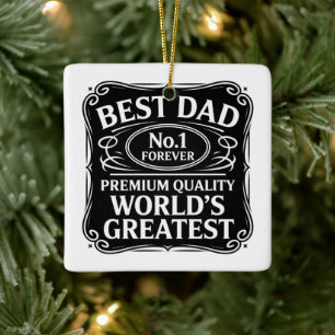Beste vader ooit keramisch ornament