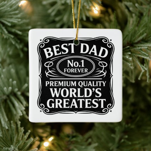 Beste vader ooit keramisch ornament (Boom)