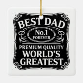 Beste vader ooit keramisch ornament (Achterkant)