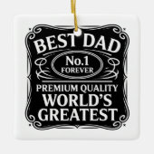Beste vader ooit keramisch ornament (Voorkant)