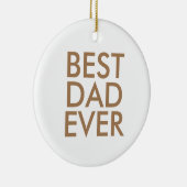 Beste vader ooit | kerstcadeauidee keramisch ornament (Rechts)