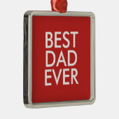 Beste vader ooit | kerstcadeauidee metalen ornament (Rechts)