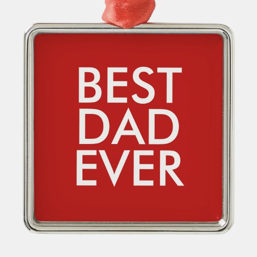 Beste vader ooit | kerstcadeauidee metalen ornament (Voorkant)