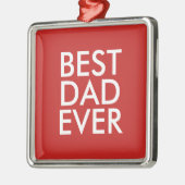 Beste vader ooit | kerstcadeauidee metalen ornament (Links)