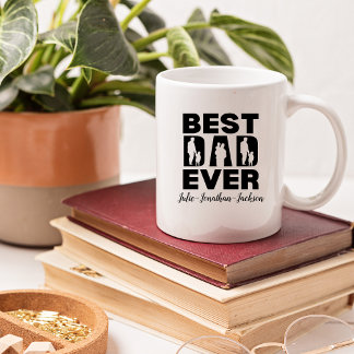 Beste vader ooit Kind Silhouette, gepersonaliseerd Koffiemok