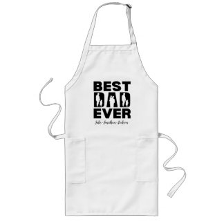 Beste vader ooit Kind Silhouette, gepersonaliseerd Lang Schort